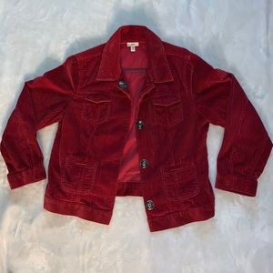 Red Corduroy Jacket Size: M